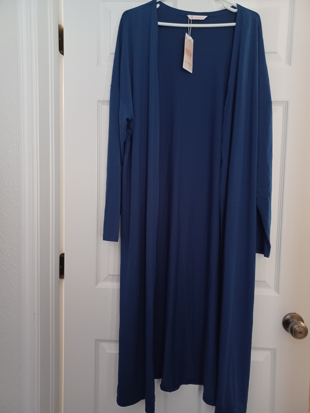 NWT Kirundo Women's Long Open-Front Navy Blue Women's Dress Cardigan